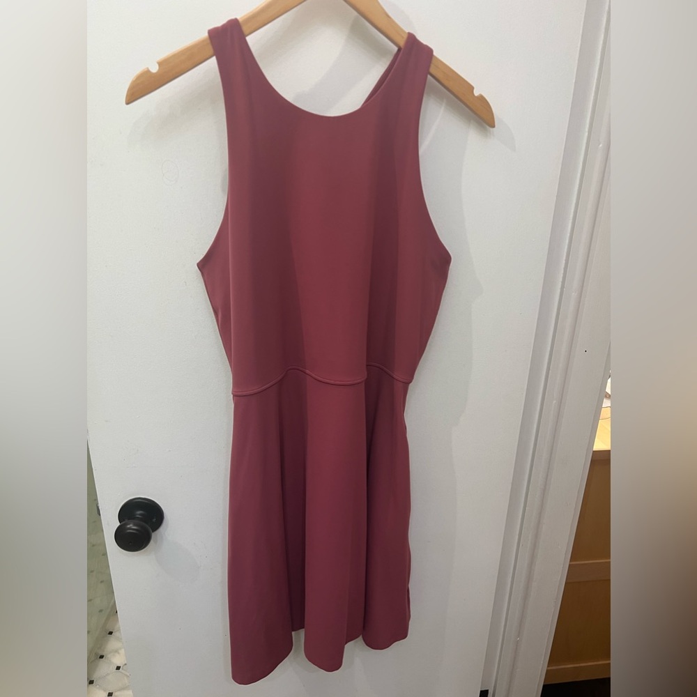 Athleta Conscious dress in berry rose size large